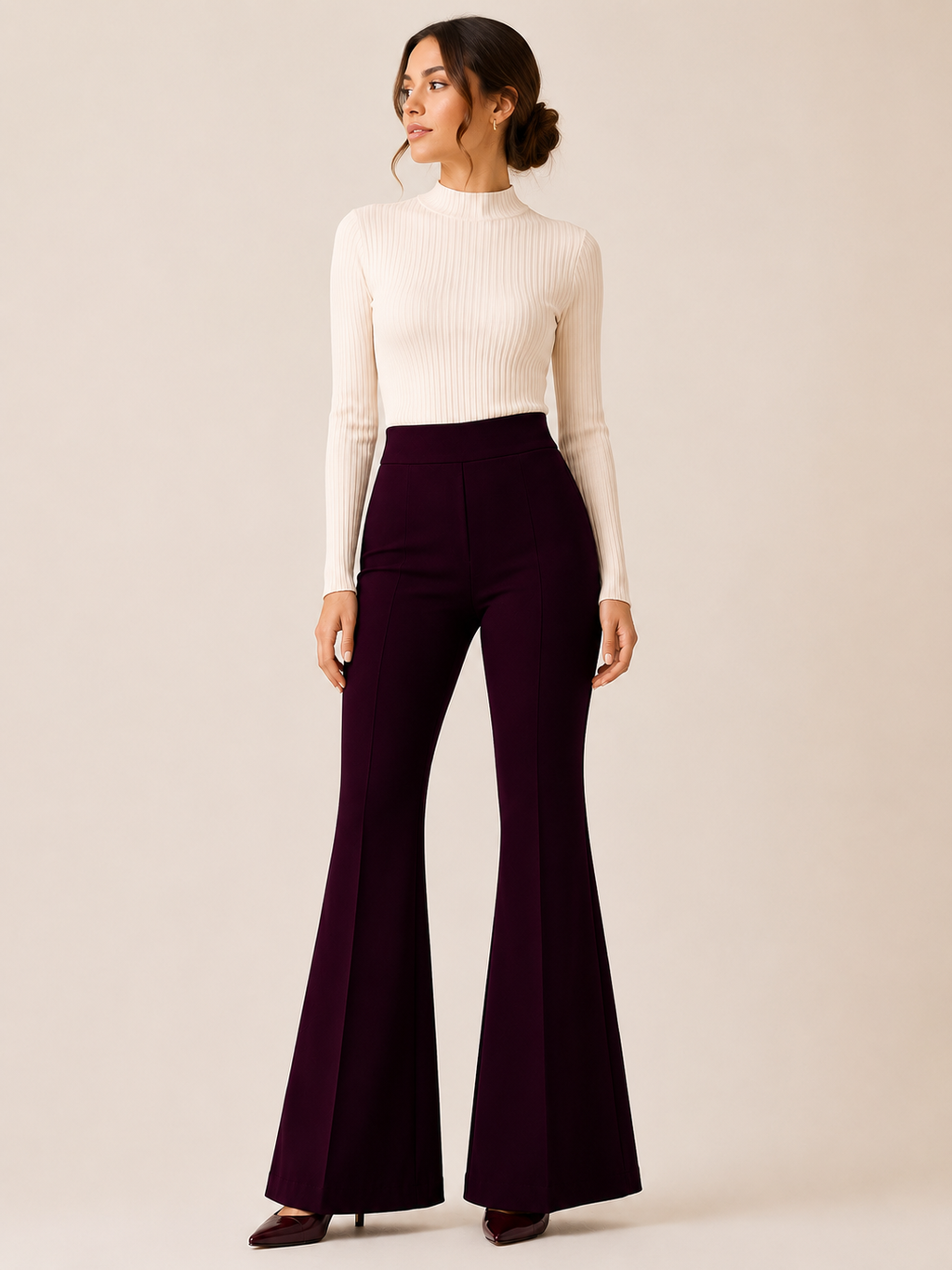 Premium Office Wear | Soft Stretch Fabric | High Waist Fit | Pack of 2