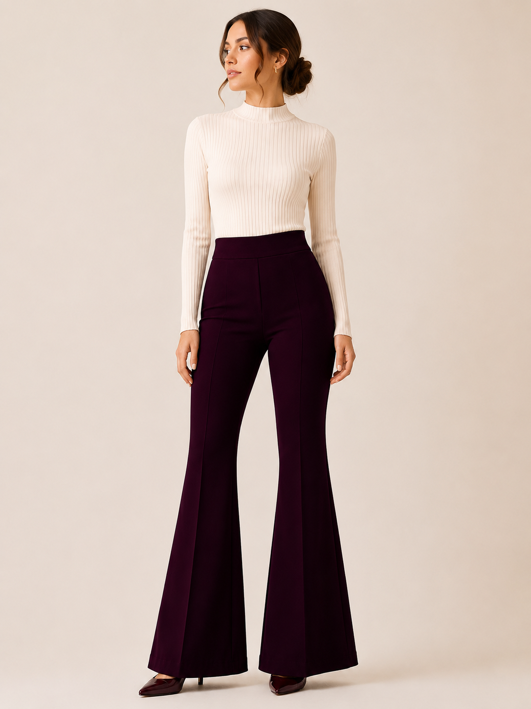 Premium Office Wear | Soft Stretch Fabric | High Waist Fit | Pack of 2