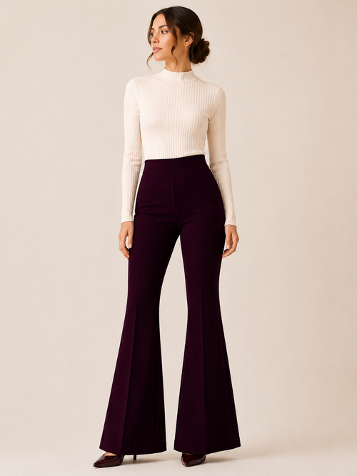 Premium Office Wear | Soft Stretch Fabric | High Waist Fit | Pack of 2