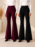 Premium Office Wear | Soft Stretch Fabric | High Waist Fit | Pack of 2